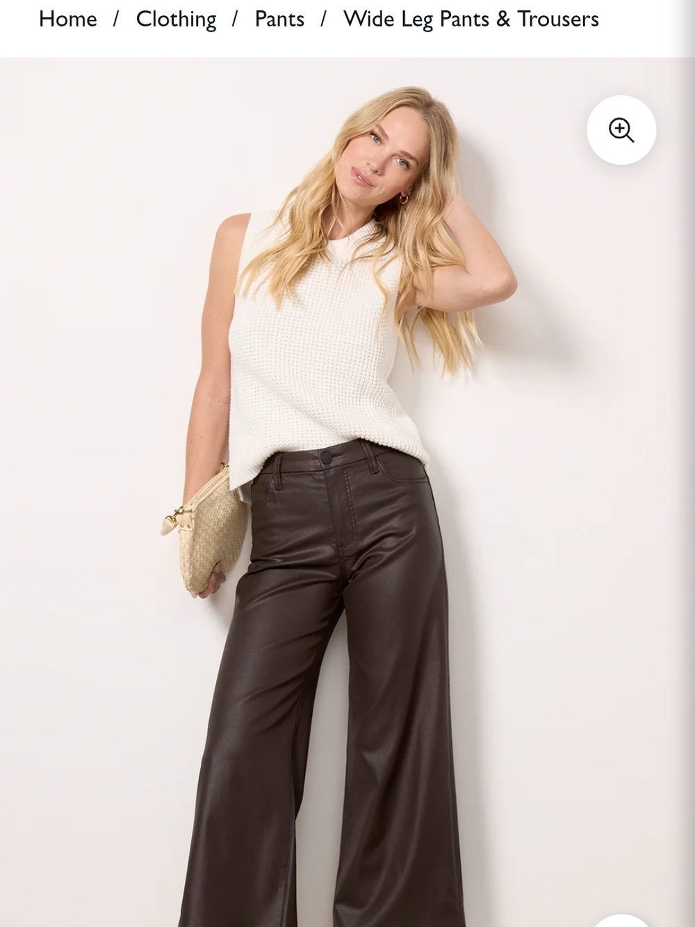 Kut from the Kloth Chocolate Meg Wide Leg Pants